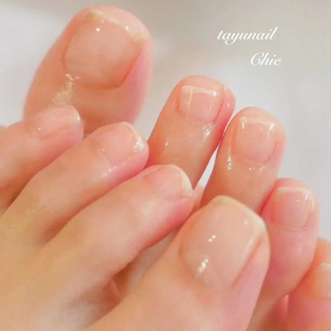 ネイル ブルー フットネイル ジェルネイル パラジェル 冬ネイル ネイルサロン 【たゆnail】のネイルデザイン