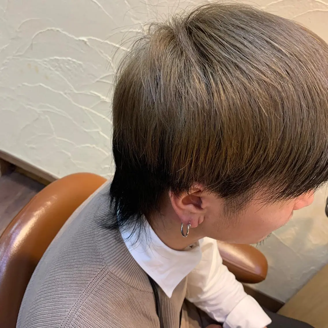 ショート カラー メンズ ベージュカラー mizuho .のヘアスタイル