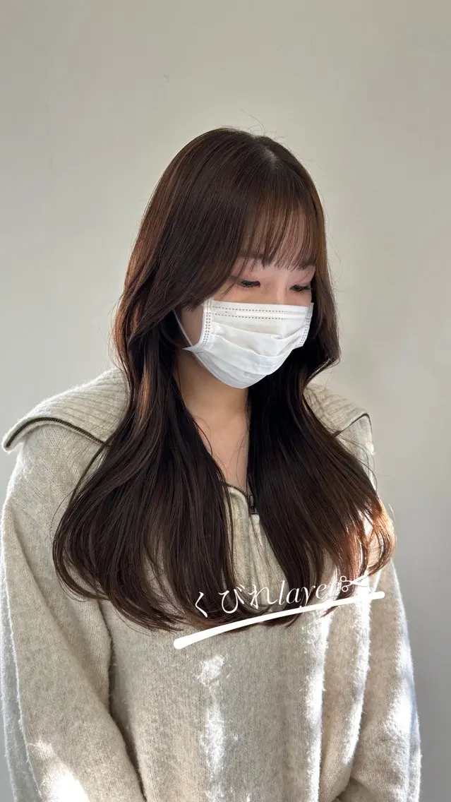 ロング ボブ 髪質改善 韓国風ヘア レイヤーカット 韓国🇰🇷ボブ✂︎ レイヤー✂︎三吉明人のヘアスタイル