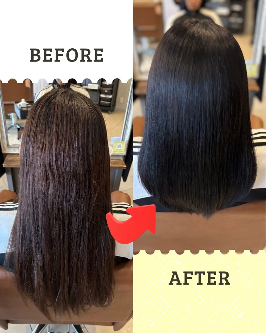 カラー 黒髪 沖本 あやののヘアスタイル