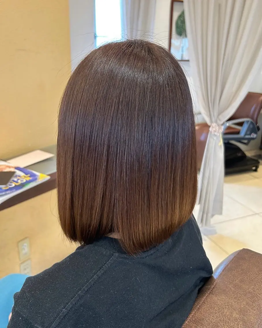 ミディアム カット トリートメント Sae/クロスパーマ /盛れる顔周りのヘアスタイル
