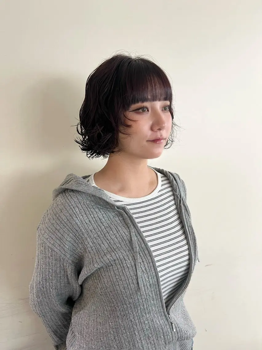 ショート ヘアカラー パーマ レイヤー/ダブルカラ ー🎀Sayakaのヘアスタイル