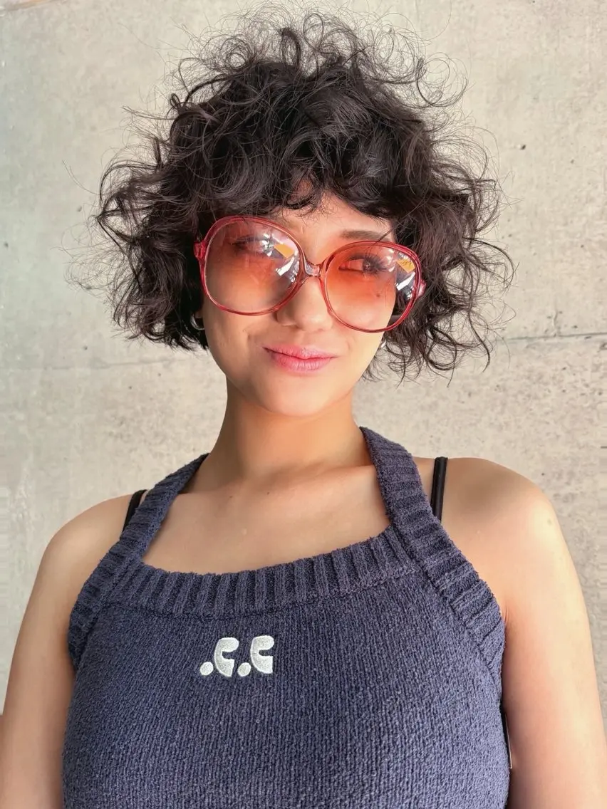ショート パーマ ボブ ショートヘア カット パーマ トリートメント ケアパーマ/レイヤー / 丸山渉のヘアスタイル