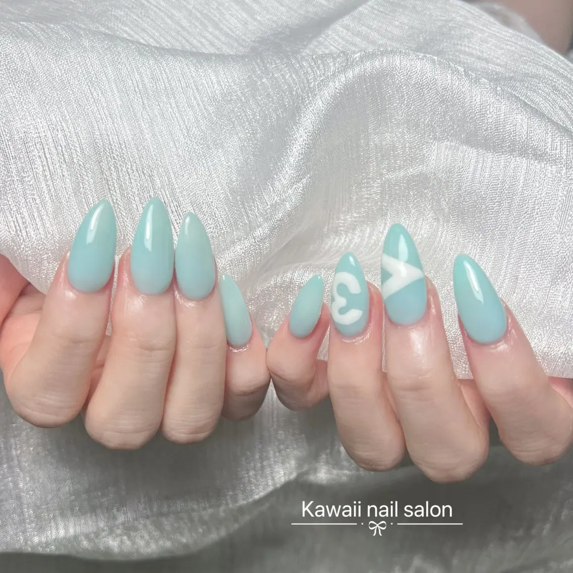 ネイル ドット フットネイル フレンチネイル 韓国ネイル マグネットネイル Hina KawaiiNailのネイルデザイン