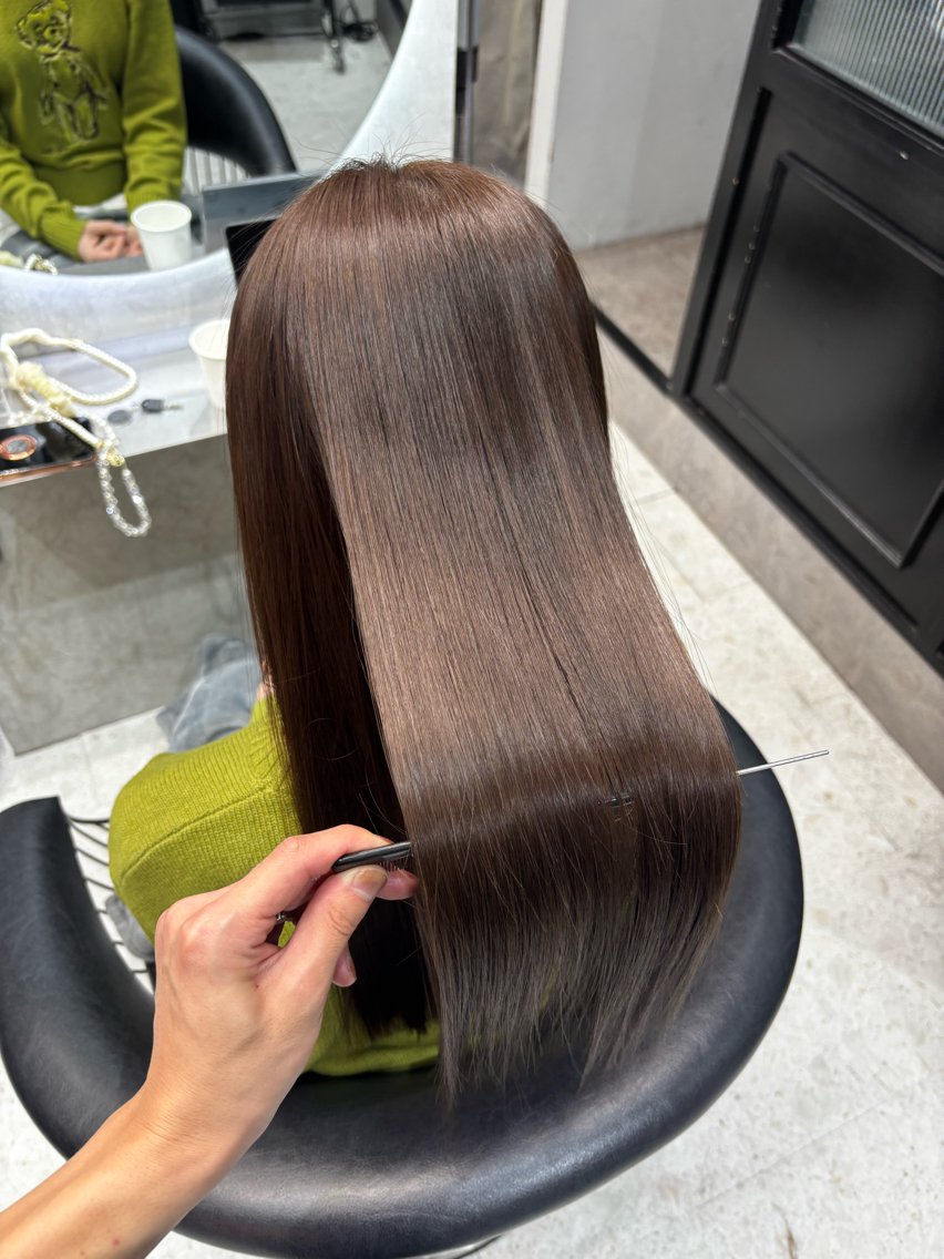ロング カラー カット ヘアカラー トリートメント 勝河 怜楊のヘアスタイル