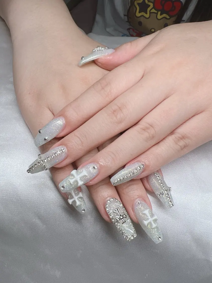 ネイル 長さ出し グラデーション キラキラネイル マグネットネイル ニュアンスネイル Lee Nails チップ長さだし専門店のネイルデザイン