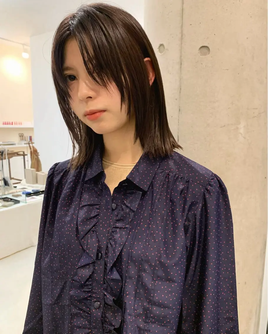 ミディアム カット トリートメント オカモト ハルカのヘアスタイル