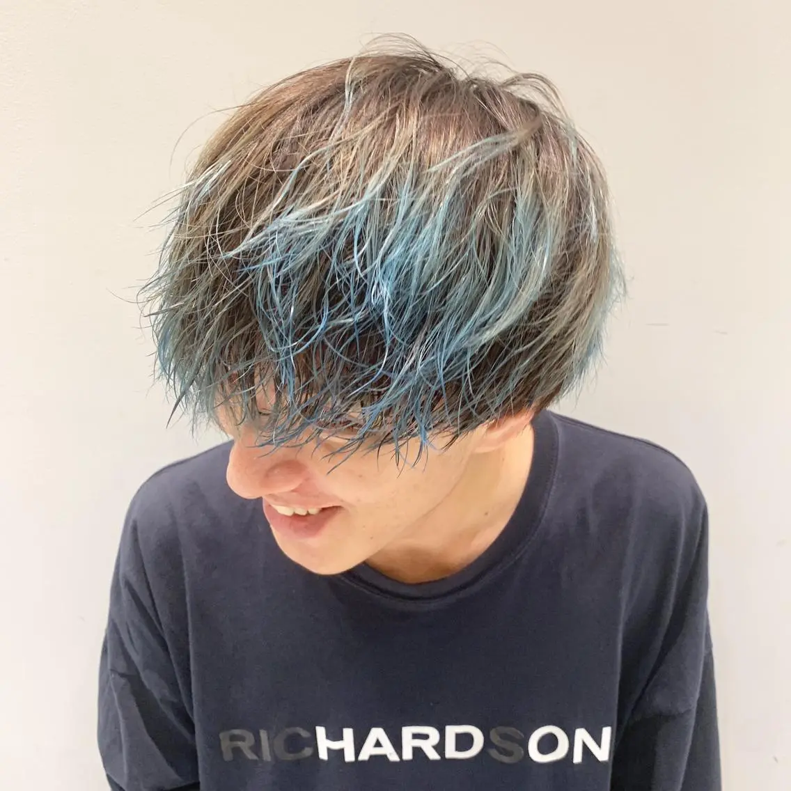 カラー メンズ ブルーカラー ヘアカラー トリートメント 🦖鶴岡 香純🦖のヘアスタイル