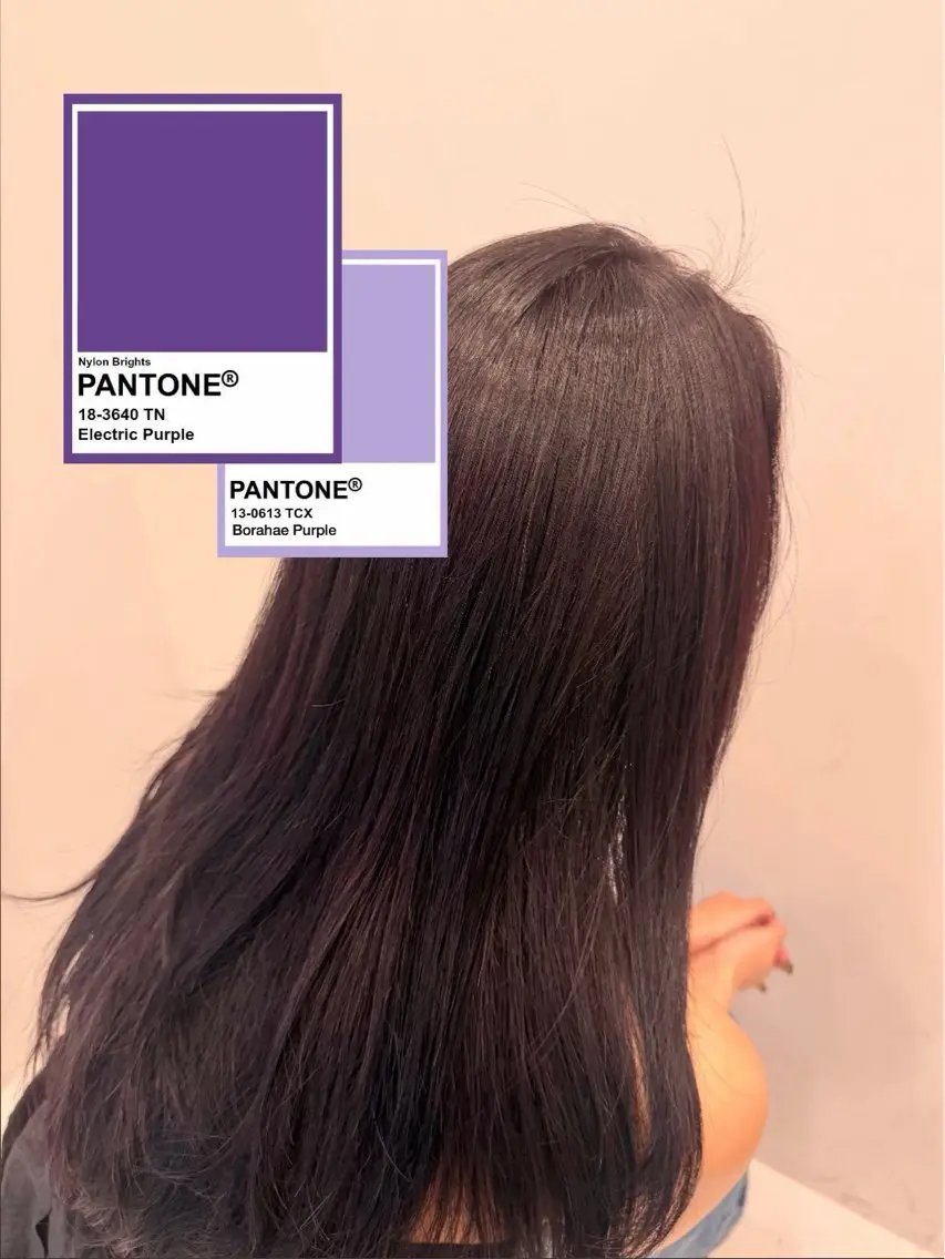 カラー 透明感カラー バイオレットカラー Agu.hair ミサキのヘアスタイル