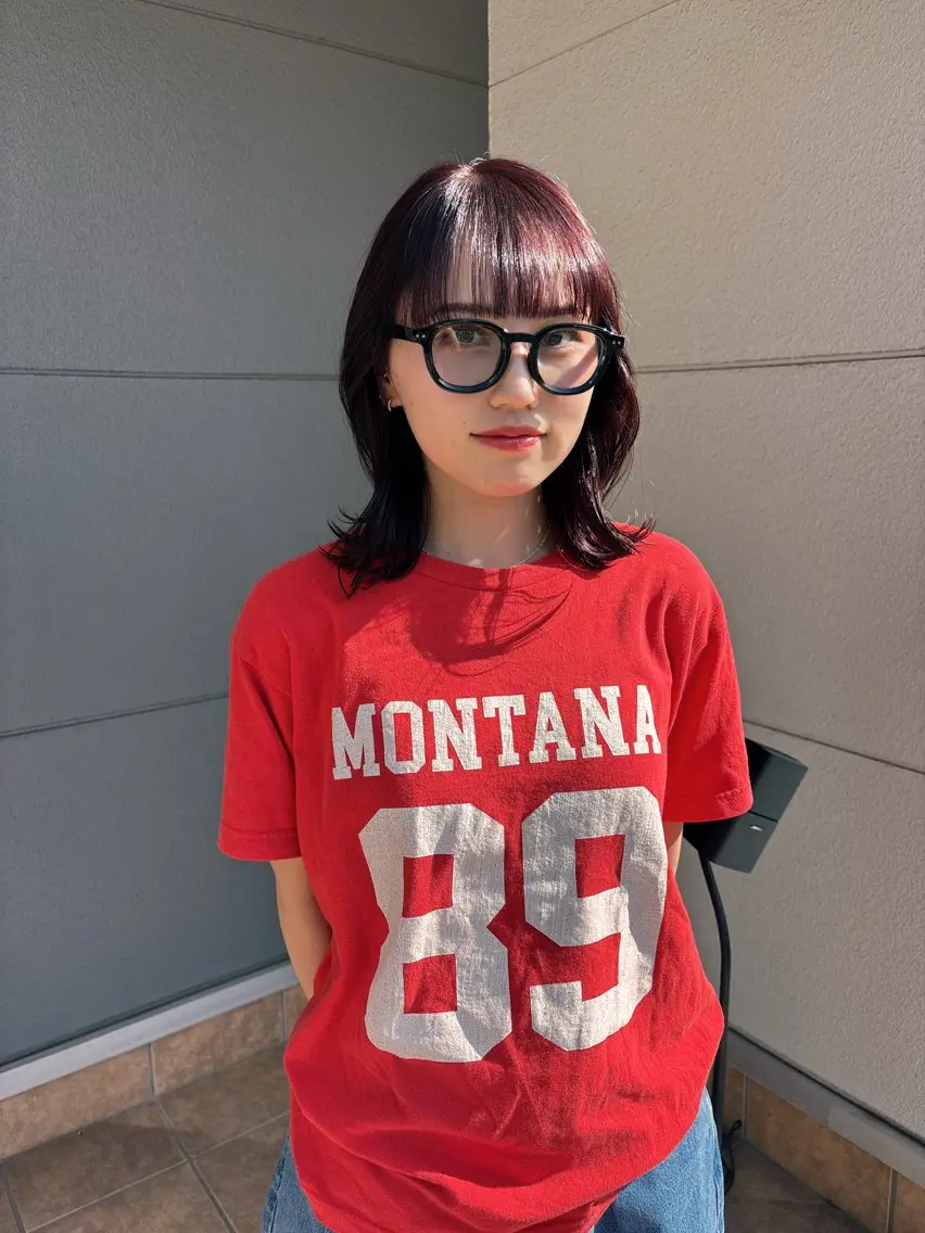 ミディアム カラー ブリーチ ブリーチなしカラー 安藤楓華 fuka andoのヘアスタイル
