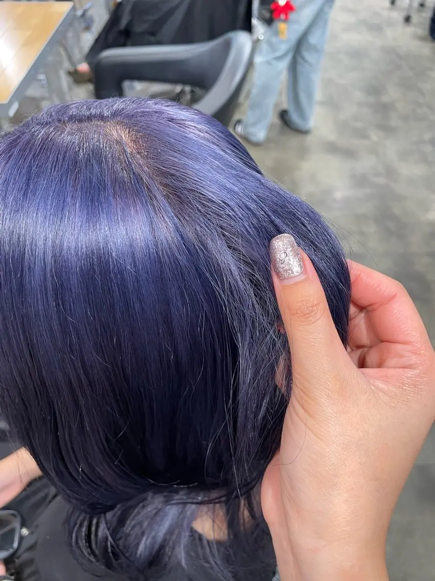 セミロング カラー ヘアカラー トリートメント ハイトーン 横浜💞ミオのヘアスタイル