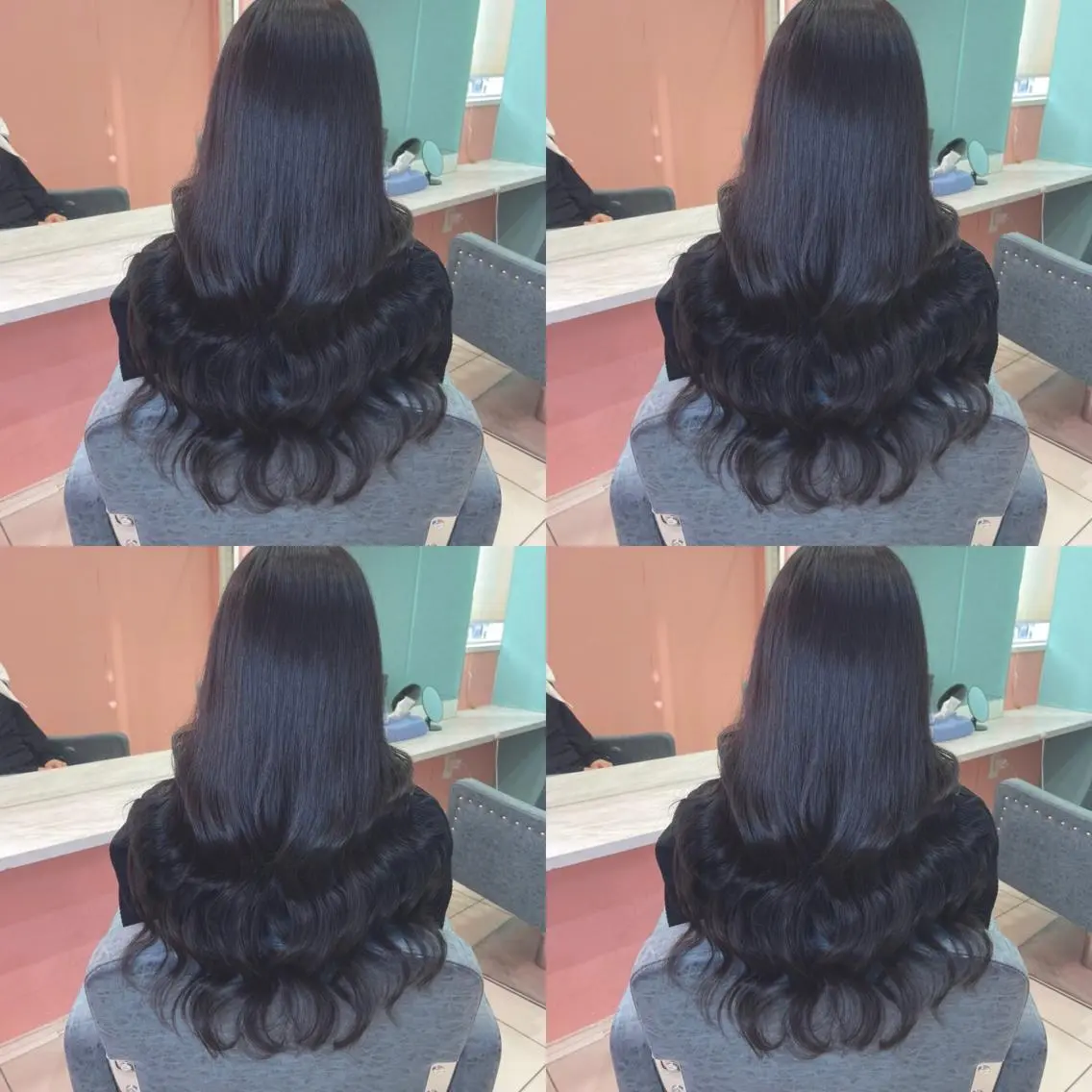 ロング カラー 黒髪 ブルーカラー ブルーブラック 🌷MAYU 🌷のヘアスタイル