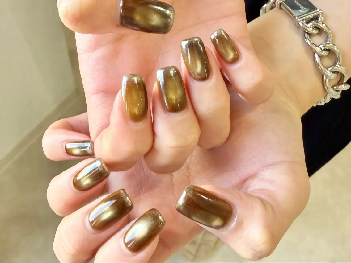 ネイル マグネットネイル ミラーネイル ハンドネイル Lia nail大宮 ＊勝俣のネイルデザイン