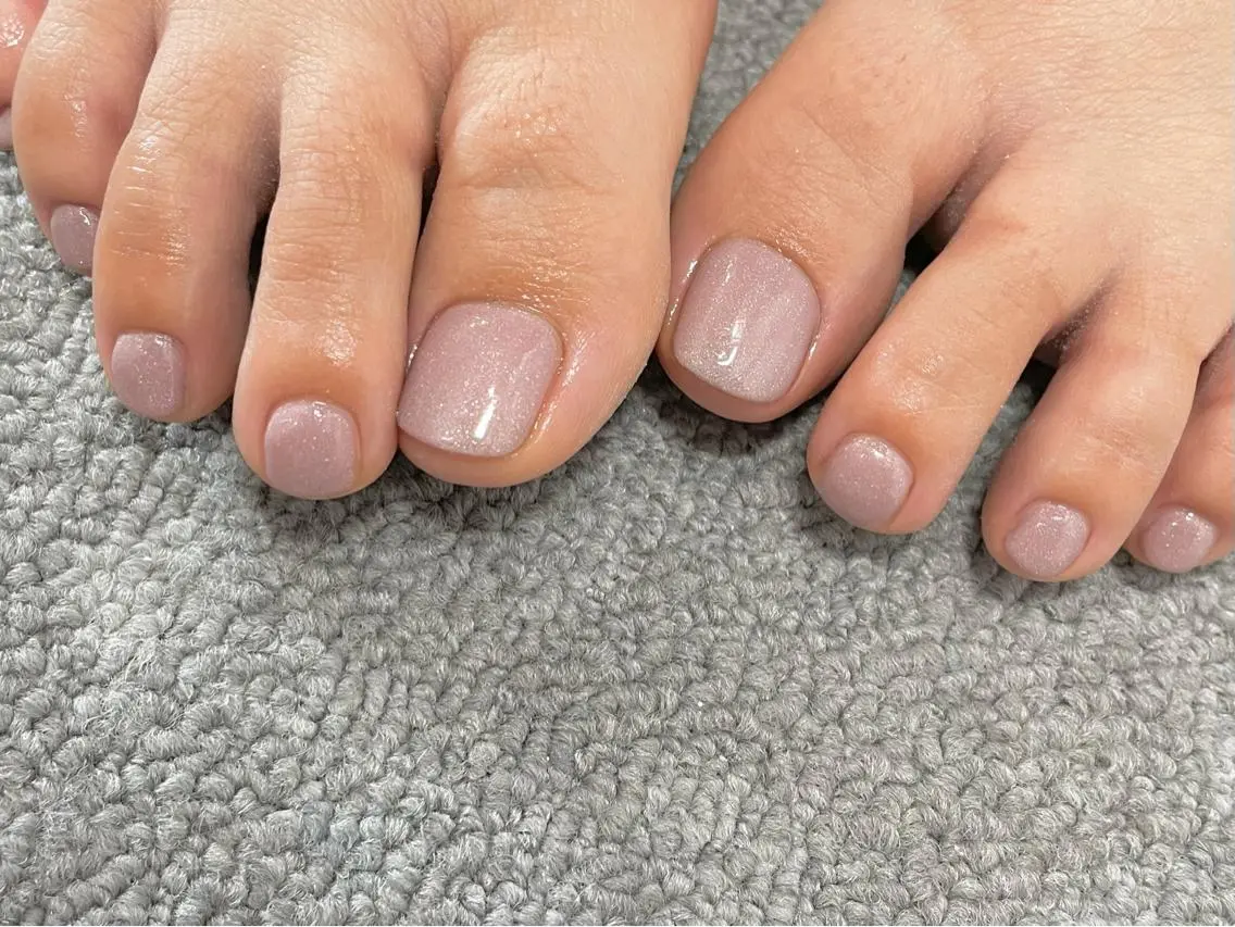 ネイル ラメ(グリッター) ワンカラーネイル パープル riri-nail Rie Endoのネイルデザイン