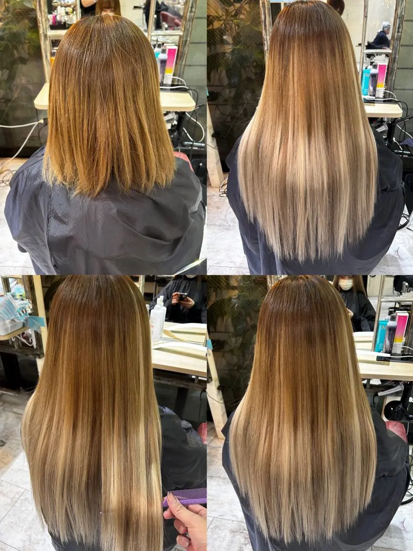 ロング カラー ‼️最新ハネエクステ 原宿のヘアスタイル