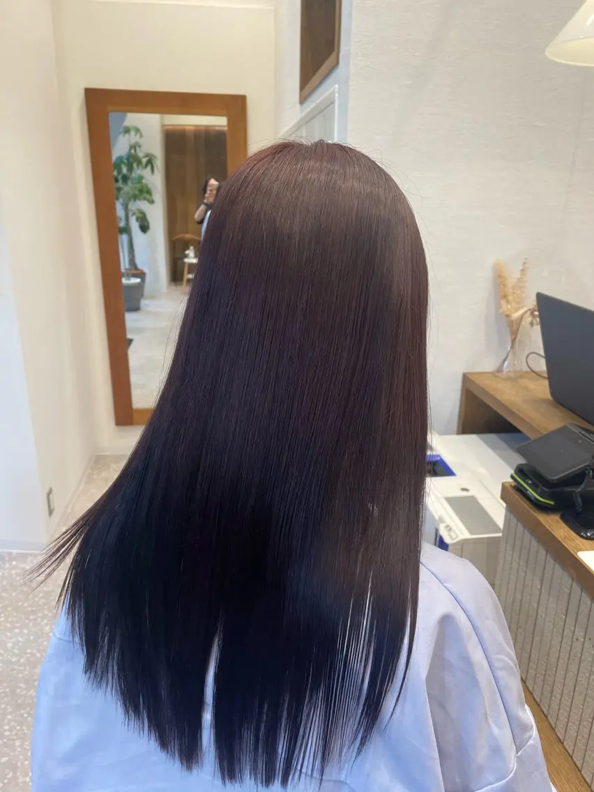ロング 髪質改善 縮毛矯正 トリートメント カット 縮毛矯正 トリートメント 荒木 理緒のヘアスタイル