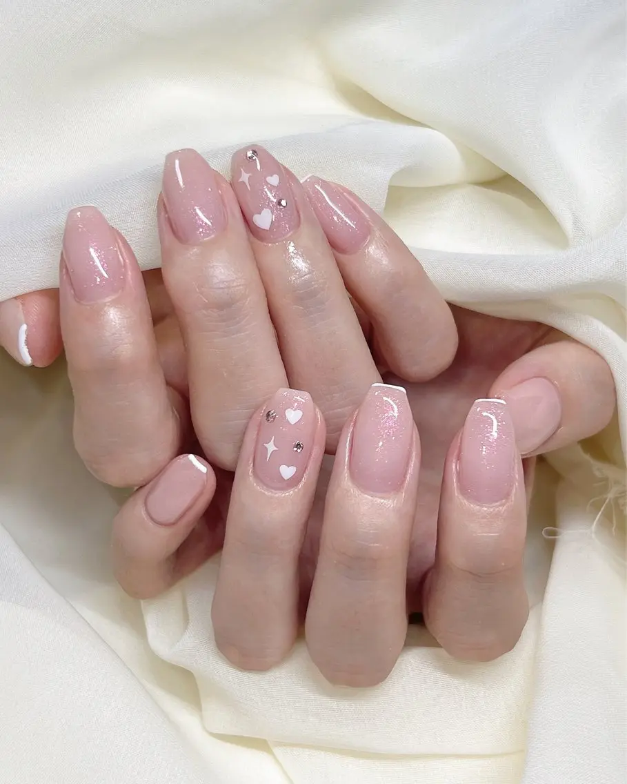 ネイル ハート シンプルネイル nail salon MUAのネイルデザイン