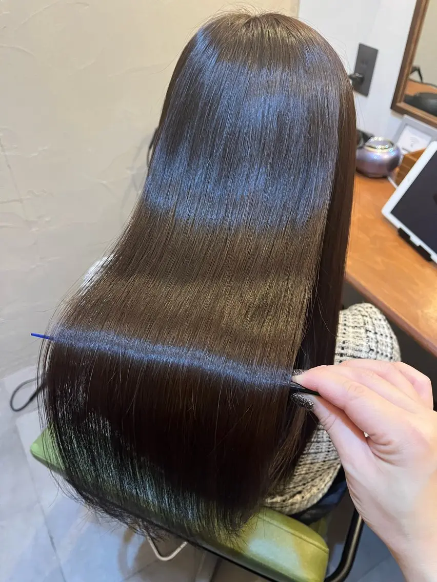 ロング 酸性ストレート Mirish 枚方のヘアスタイル