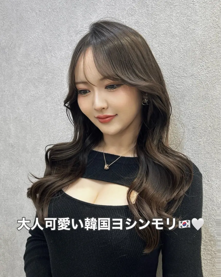 セミロング カラー ヨシンモリ 韓国風ヘア カット ヘアカラー トリートメント 🩷韓国ヘア/ヨシン モリ🩷Maikaのヘアスタイル