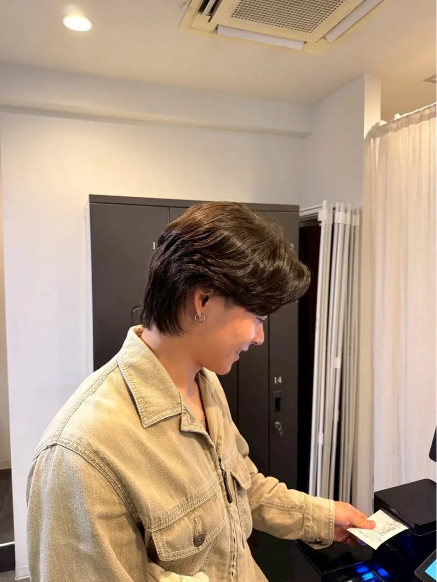 ショート パーマ カット パーマ 中川 蓮のヘアスタイル