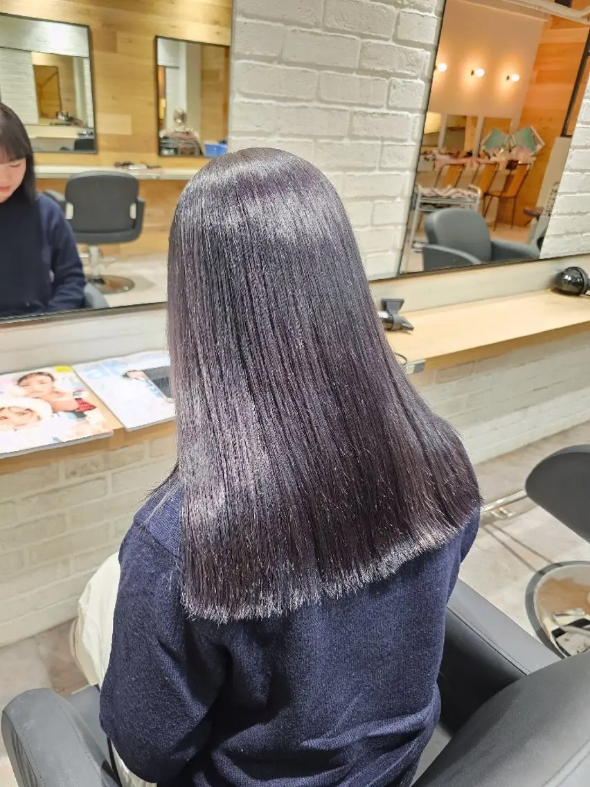 ロング ヘアカラー トリートメント Ayu🐾縮毛矯正/ ブリーチ無しカラーのヘアスタイル