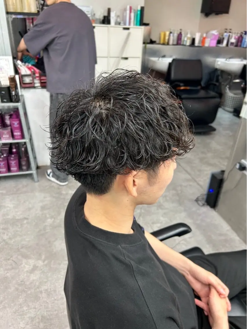 ショート パーマ メンズ カット パーマ ヘアセット お悩み解消✨/ メンズパーマ✨/直樹のヘアスタイル