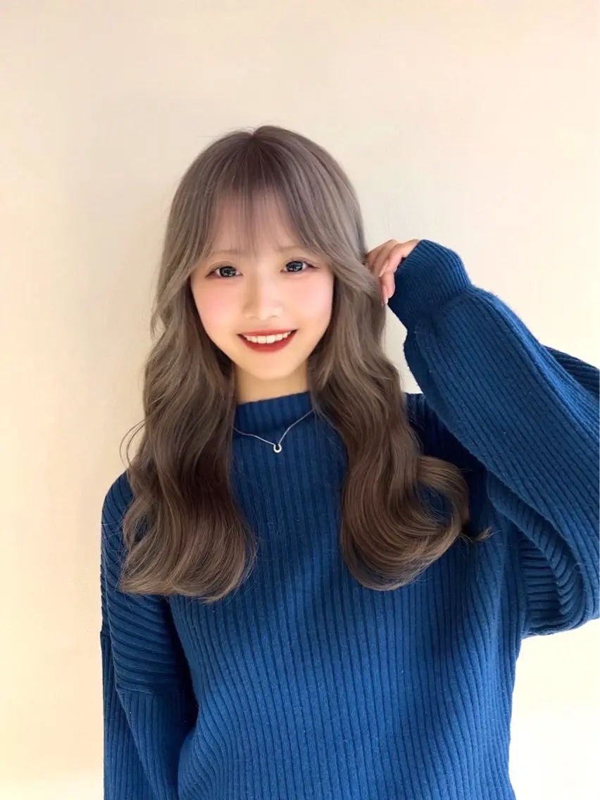 ロング カラー カット ヘアカラー トリートメント 顔まわりの神様✨ 透明感カラー藤嶋秀幸のヘアスタイル
