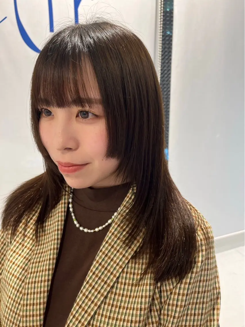 ミディアム カラー レイヤーカット air aoyama 大地勇人のヘアスタイル