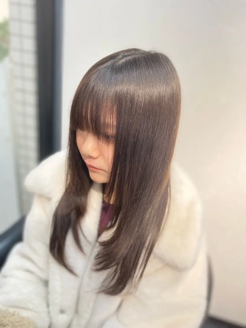 ロング カット 縮毛矯正 池田 亮雅のヘアスタイル