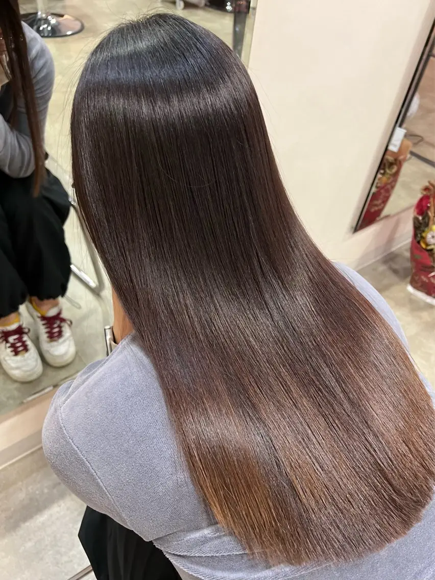 セミロング カット 縮毛矯正 W_SALON ［四条河原町］のヘアスタイル