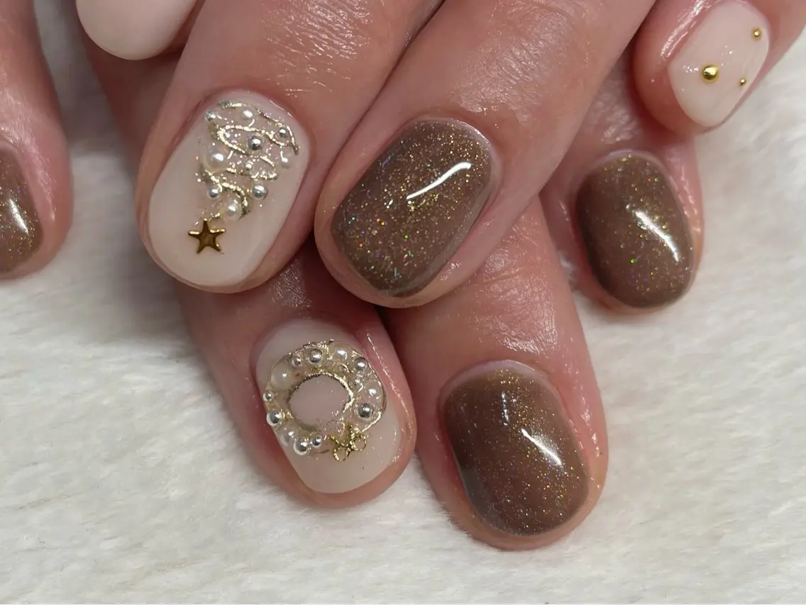 ネイル 冬ネイル クリスマス riri-nail Rie Endoのネイルデザイン