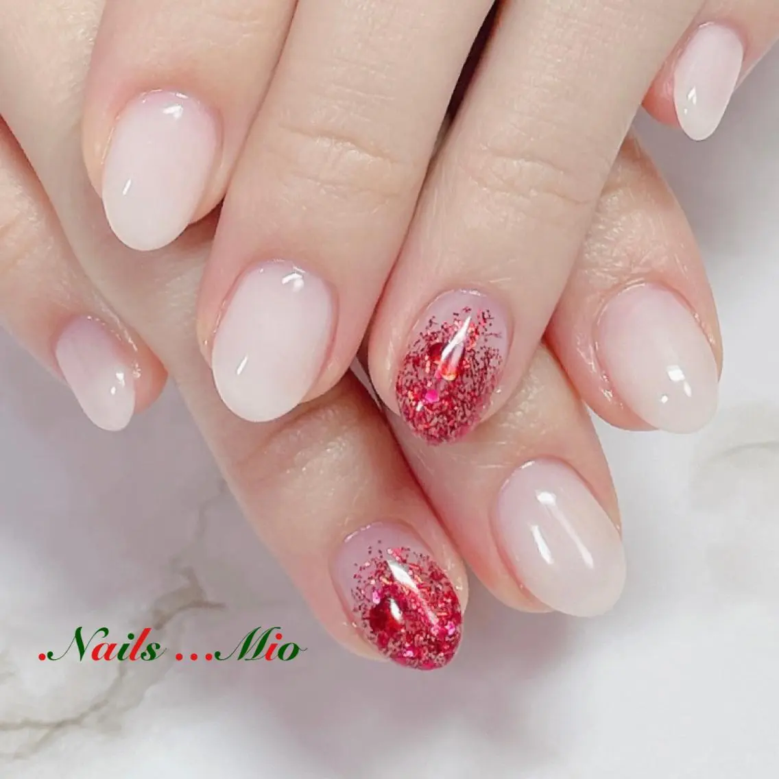 ヘアアレンジ ネイル アートネイル ジェルネイル グラデーション ワンカラーネイル .Nails Mio 赤羽西ネイルサロンのネイルデザイン