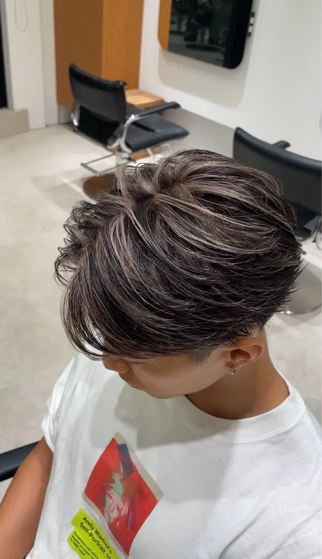 カラー パーマ メンズ ハイトーン特化💫/ デザインカラーのヘアスタイル