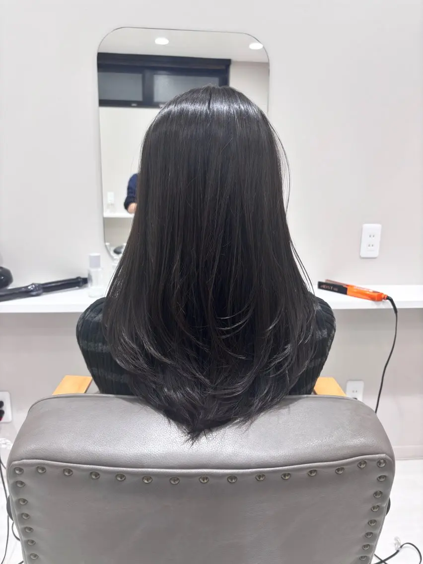 セミロング レイヤーカット カット ヘアカラー 🌿髪質改善/レイヤ ー🌿ひかるんのヘアスタイル