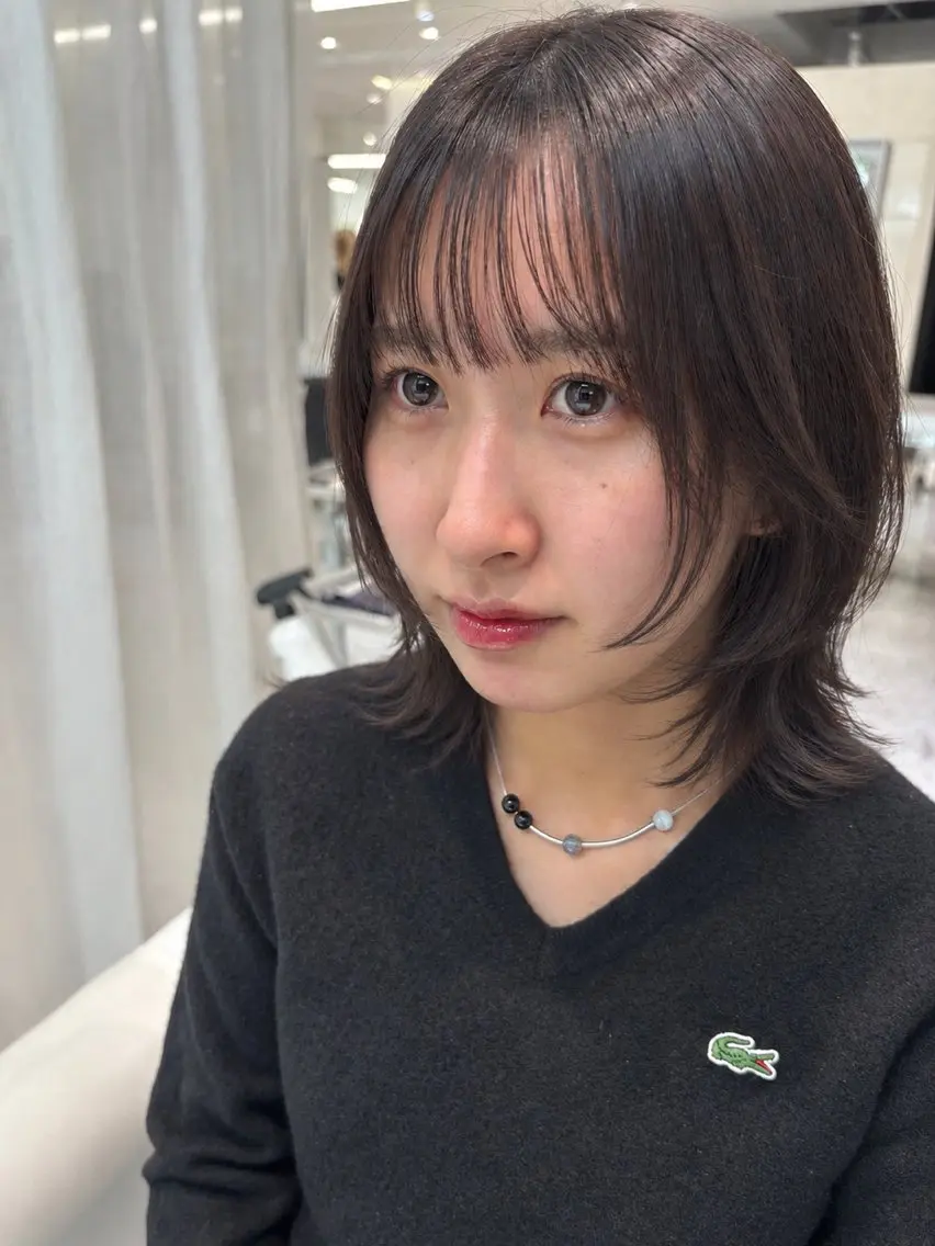 ショート カラー ボブレイヤー ボブ 顔まわりレイヤー 顔周りカット レイヤーカット 山田 ひかりのヘアスタイル