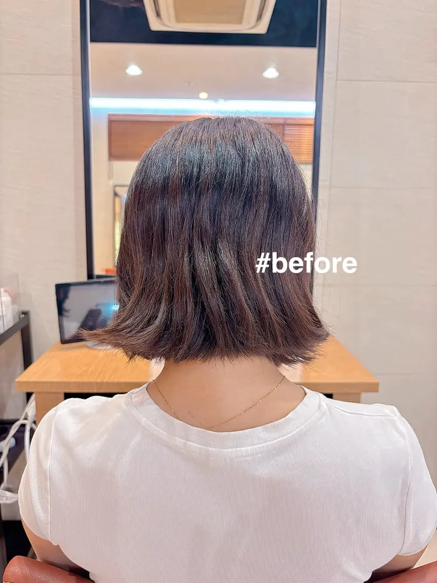 パーマ ボブ ニュアンスパーマ カット パーマ ボブ/ミディアム 親しみやすさ/さくらのヘアスタイル