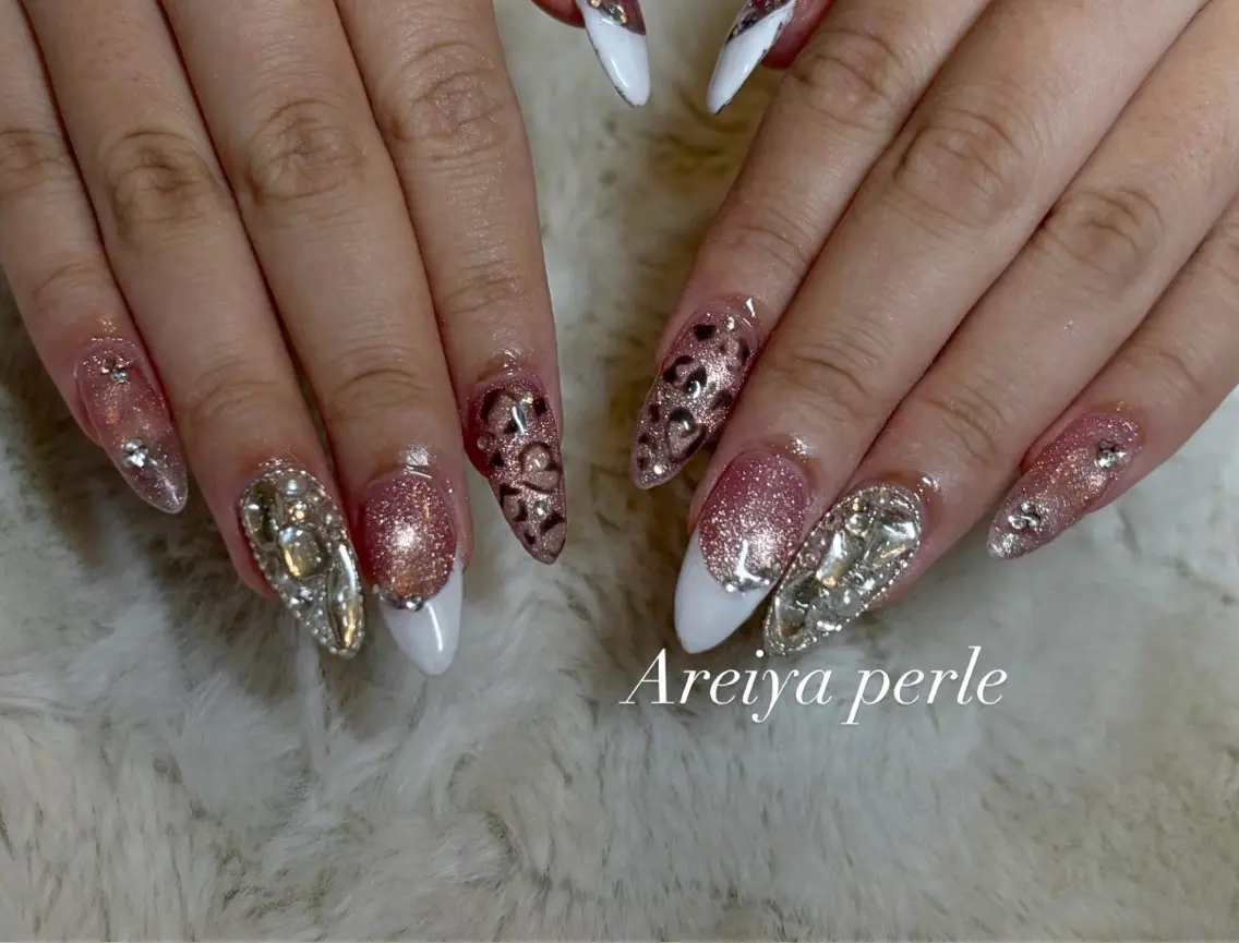 ネイル 持ち込み Areiya perle 豊田のネイルデザイン