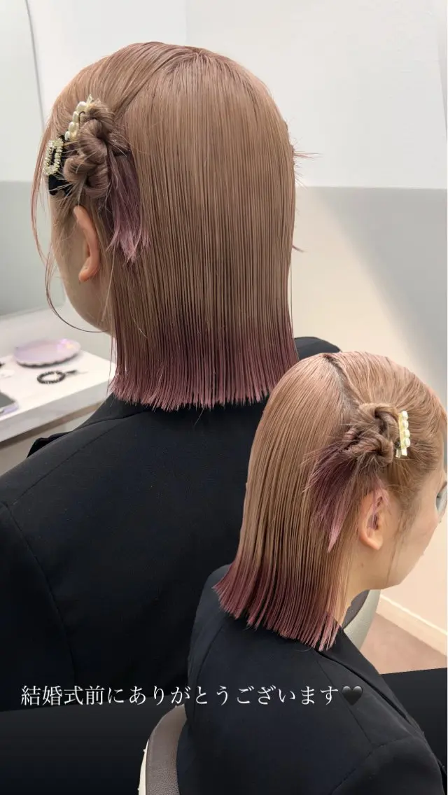 ショート ヘアアレンジ ヘアセット 薄田 珠美のヘアスタイル