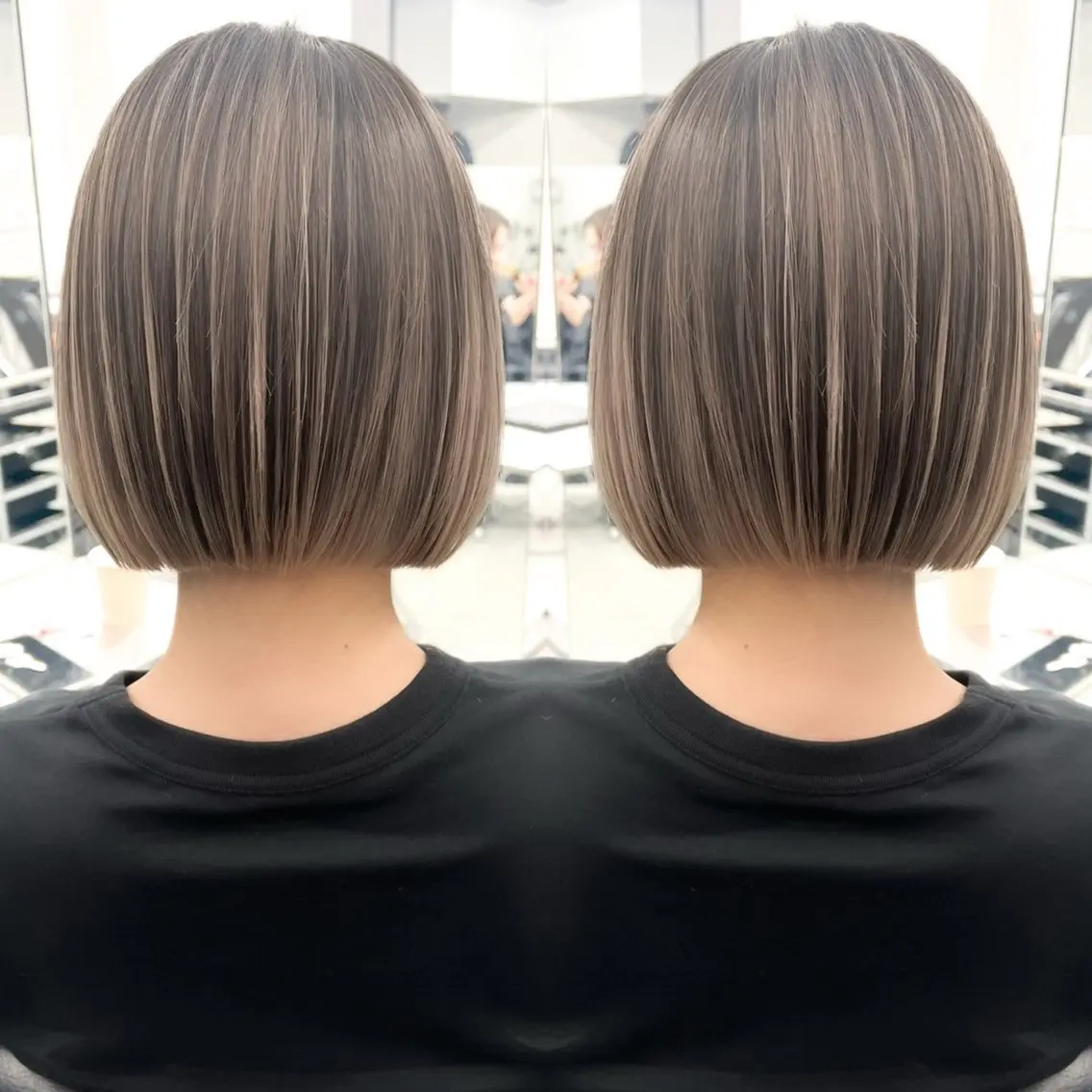 ショート カラー 小顔ボブ jilblanカホのヘアスタイル