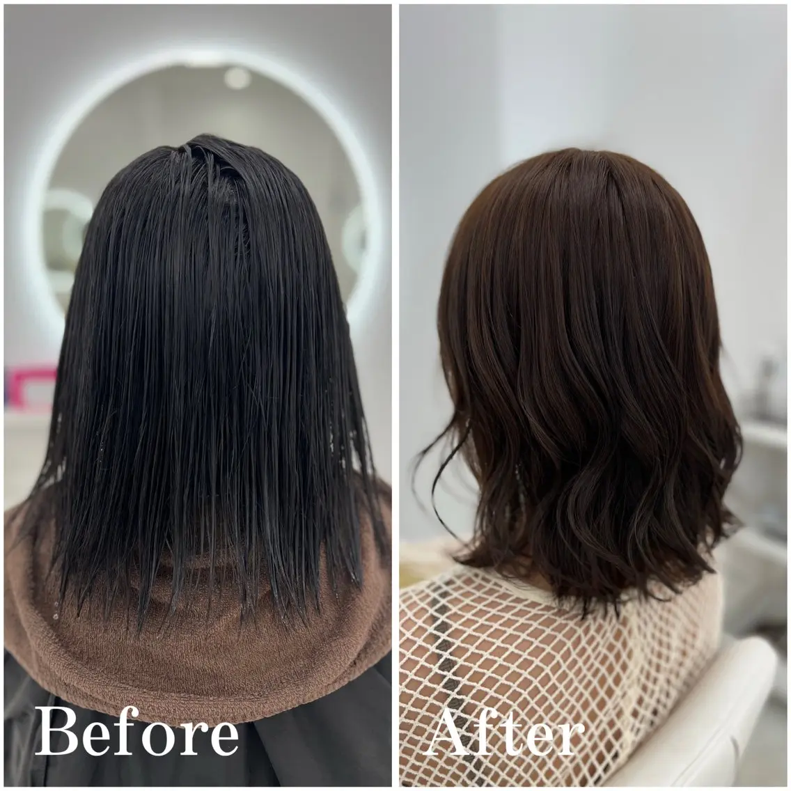 ミディアム カラー カット ヘアカラー トリートメント ✄aini天王寺 ✄ゆ乃のヘアスタイル