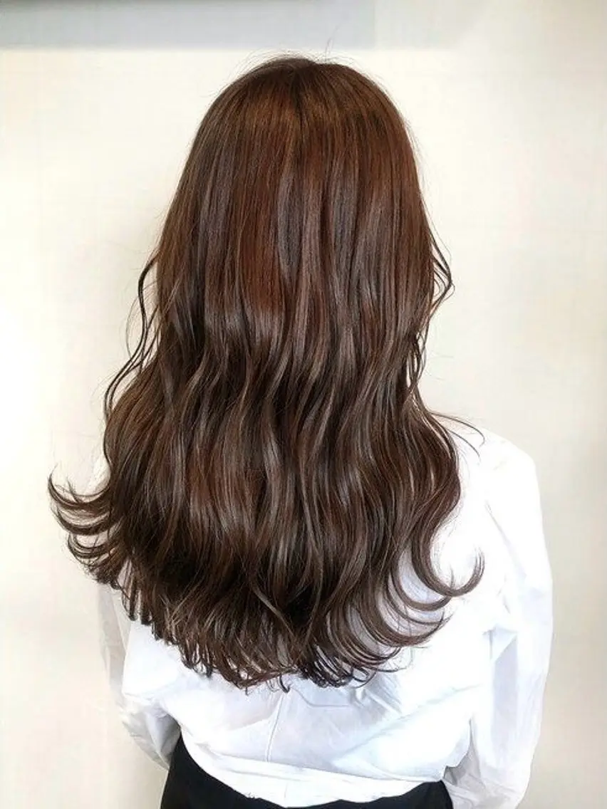 ロング カラー ブラウンカラー 透明感カラー ヘアカラー トリートメント 髪質改善Acero. shoyaのヘアスタイル