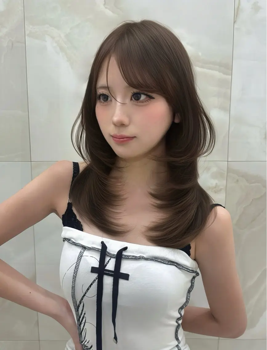 セミロング ヘアカラー ルリカ/ MAEULのその他イメージ