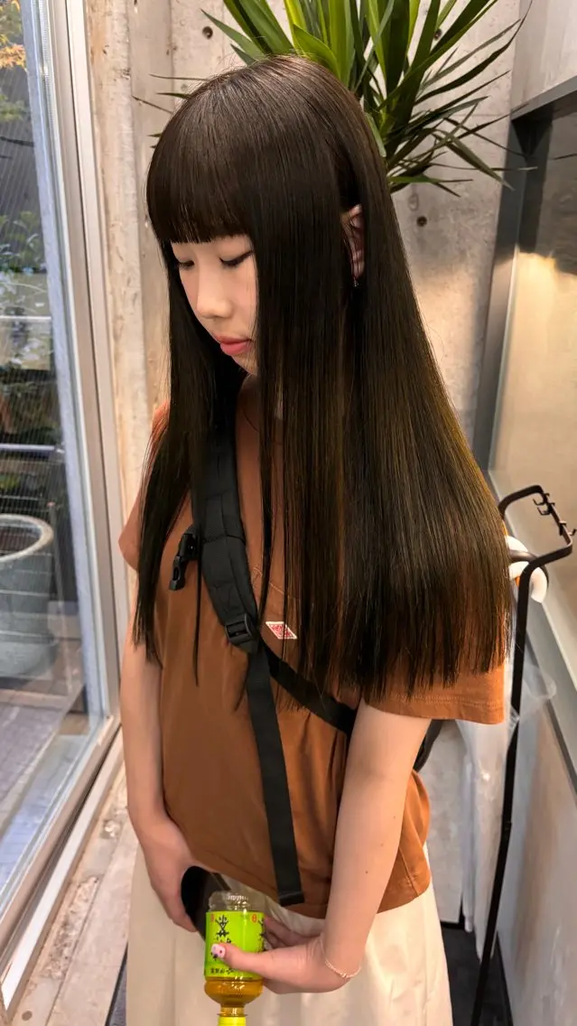 ロング カラー ベージュカラー 透明感カラー オリーブベージュ yuuna/ ハッシュカット🎀のヘアスタイル