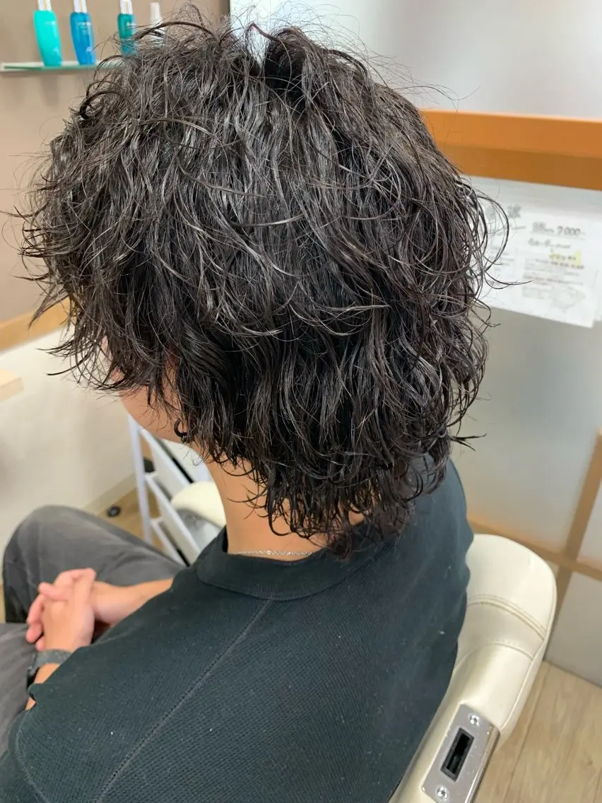 パーマ メンズ メンズパーマ カット パーマ 豊川／メンズ ／波巻きパーマ／ワダのヘアスタイル