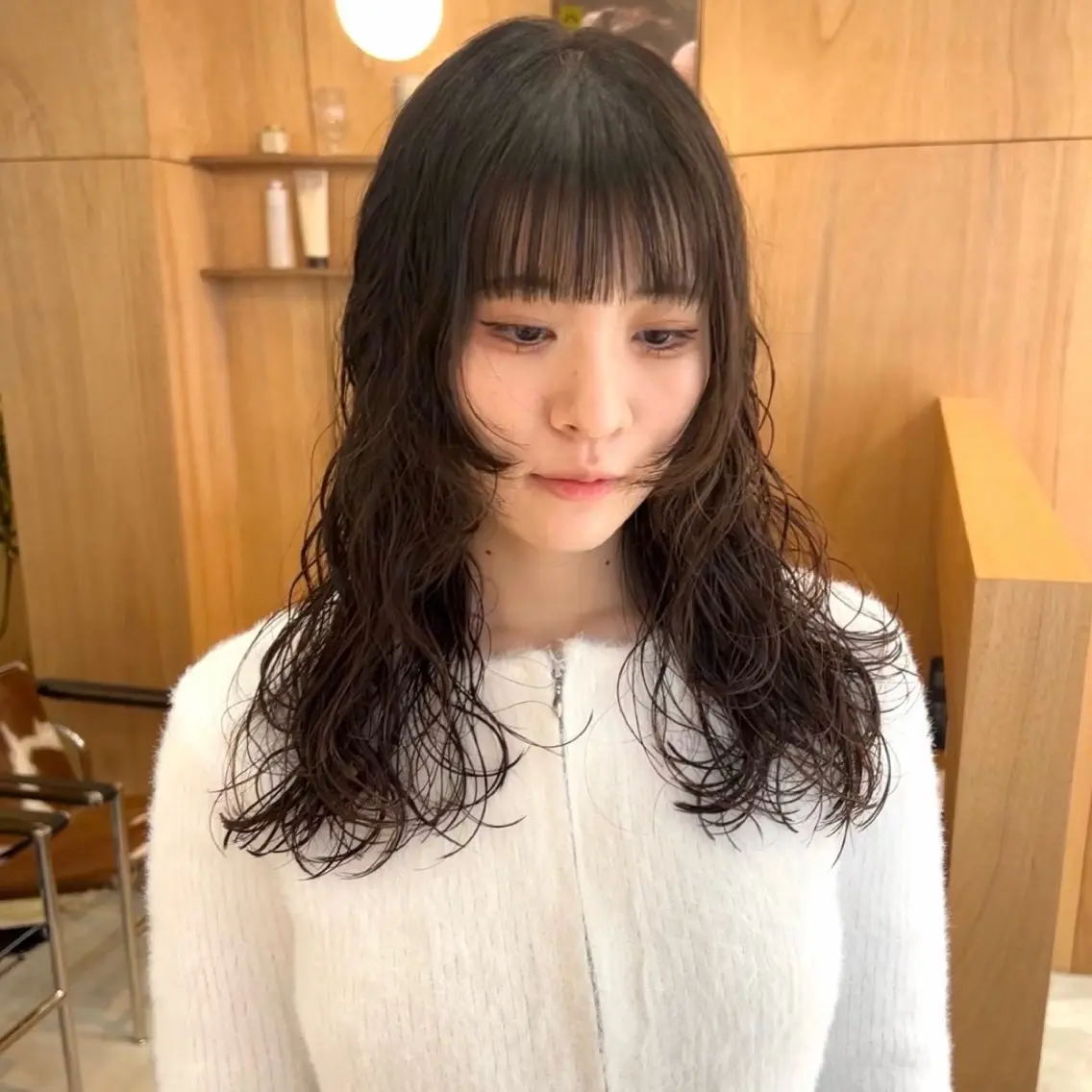 セミロング パーマ カット パーマ トリートメント hina/パーマ /ニュアンスパーマのヘアスタイル
