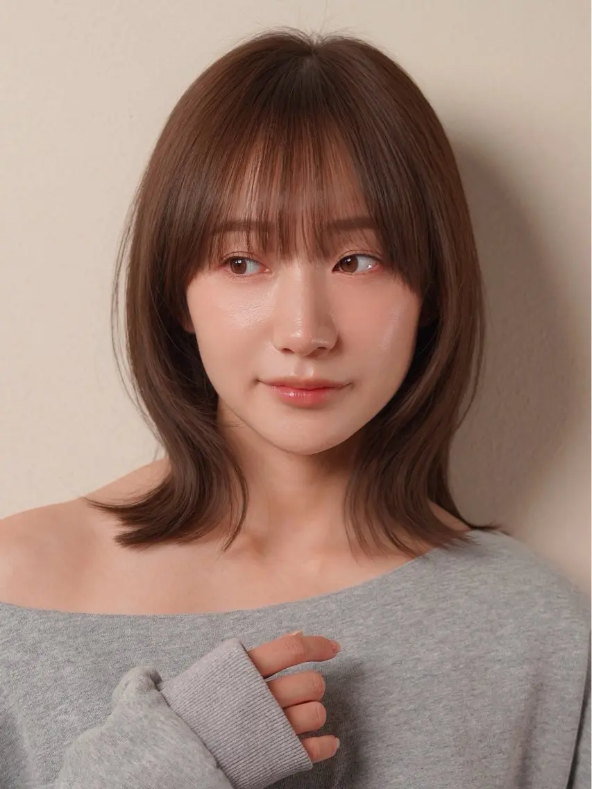 ミディアム カラー 銀座/骨格診断 垢抜けレイヤー/菅原のヘアスタイル