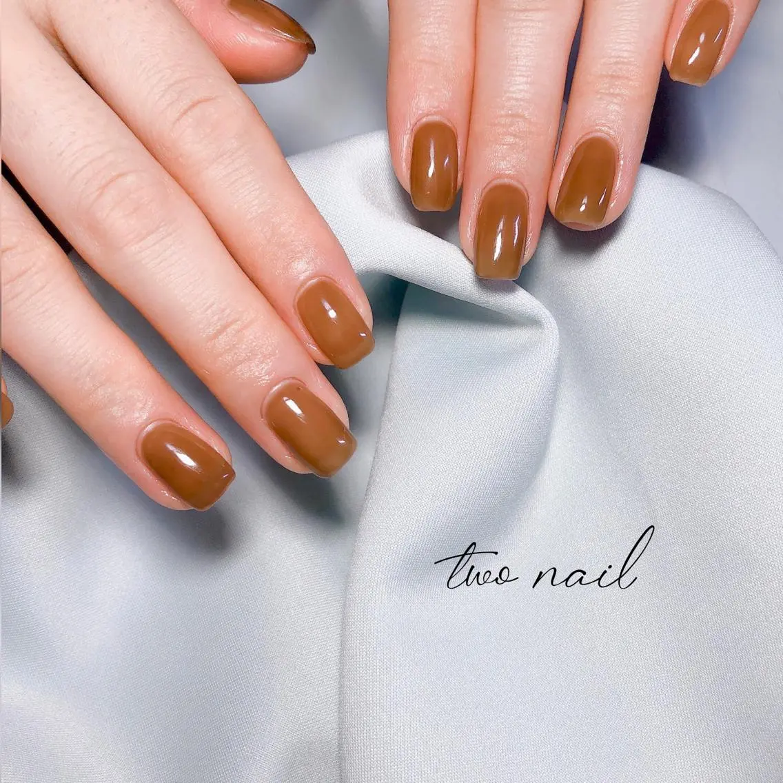 ネイル アートネイル ブラウン フットネイル ハート ニュアンスネイル ハンドネイル two nailのネイルデザイン