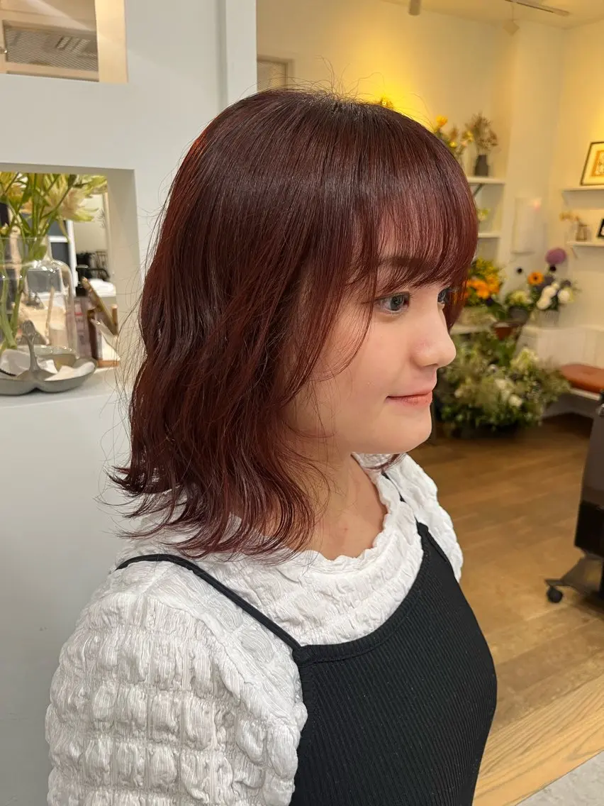 セミロング トリートメント カット ヘアカラー トリートメント 無料カットモデル‪✨ ✂️Nanami🌷のヘアスタイル