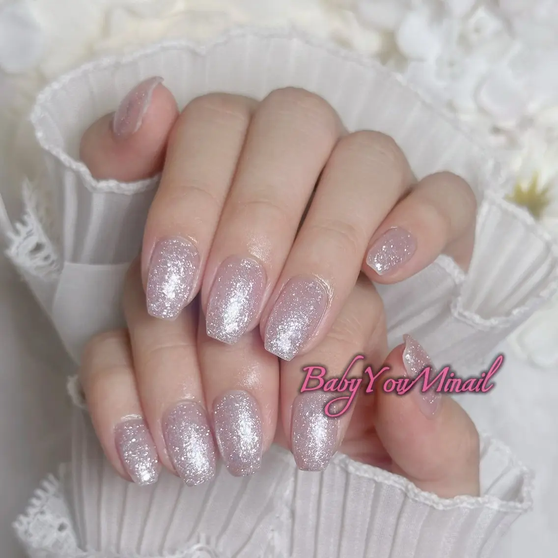 ネイル オーロラネイル チークネイル 成人式 フットネイル フレンチネイル ハンドネイル BabyYouMi nailのネイルデザイン