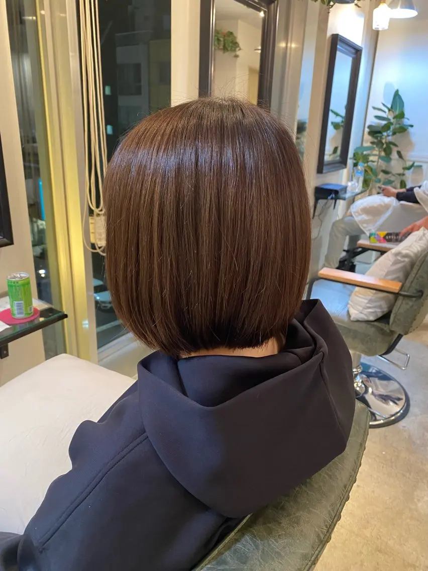 ミディアム 🎀クロスパーマ／ ボブ🎀MOMONAのヘアスタイル